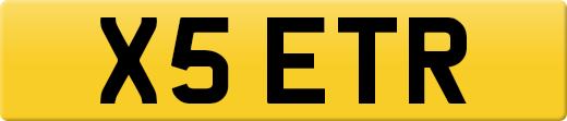 X5 ETR private number plate